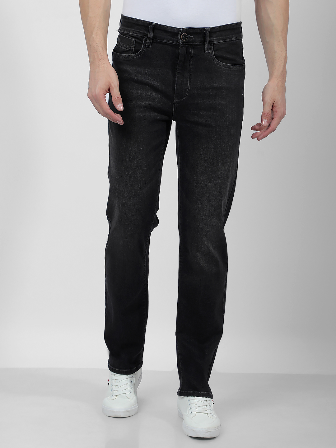 Numero Uno Men Faded Black Jeans